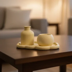 Yellow - Αρωματικό κερί - Σετ πορσελάνης 3 τεμαχίων