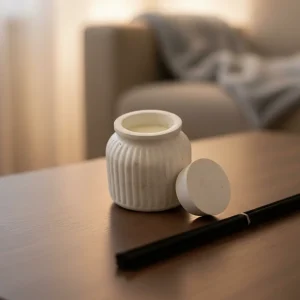 Φυτικό κερί σε δοχείο πορσελάνης 100γρ.